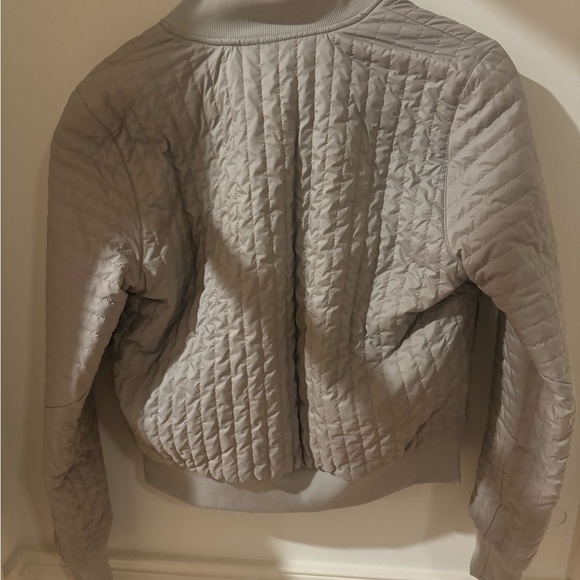 Lululemon Athletica Non-Stop Cotton Bomber Jacket Raw Linen size 6 - Picture 5 of 6